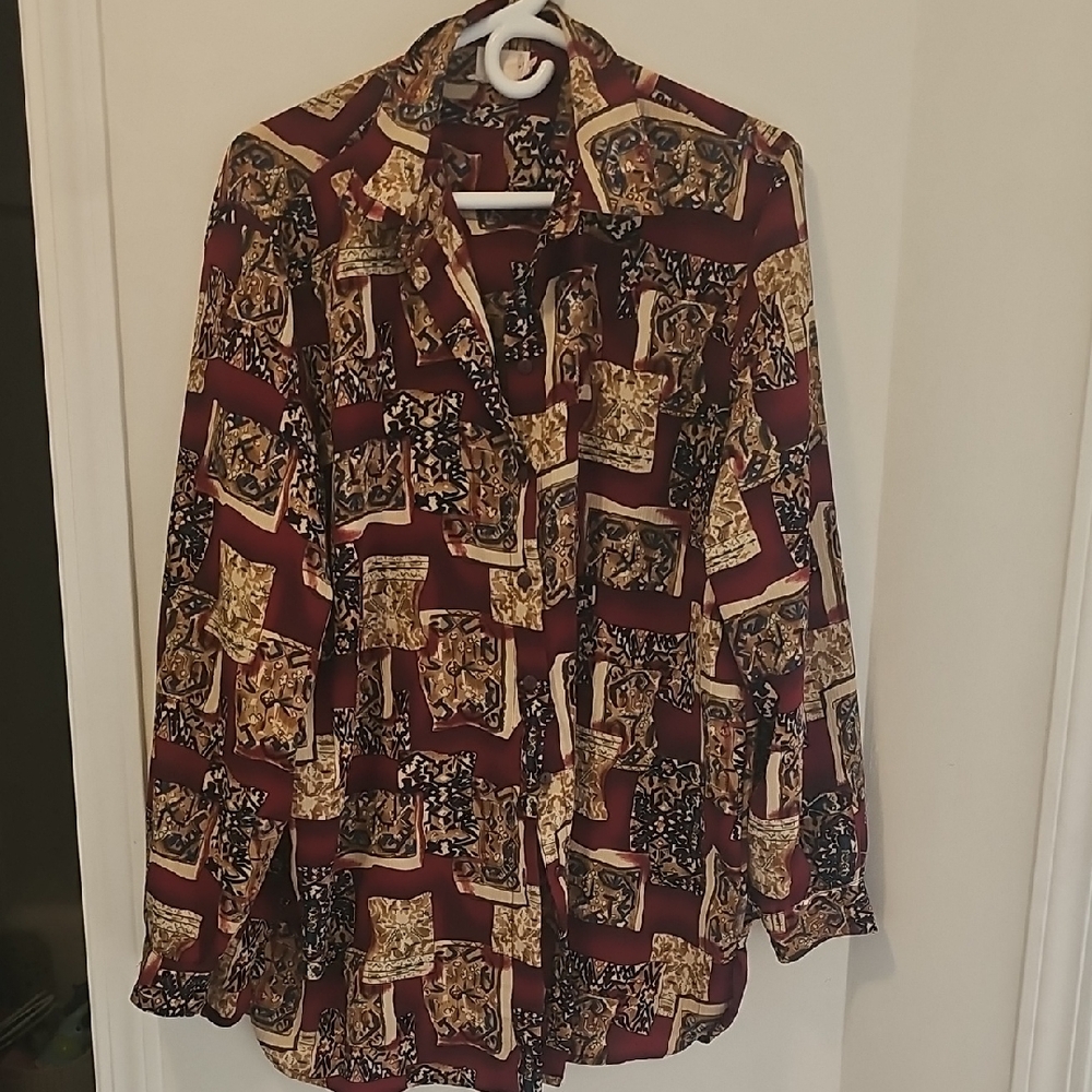 Alia Women's Multicolor Vintage Blouse